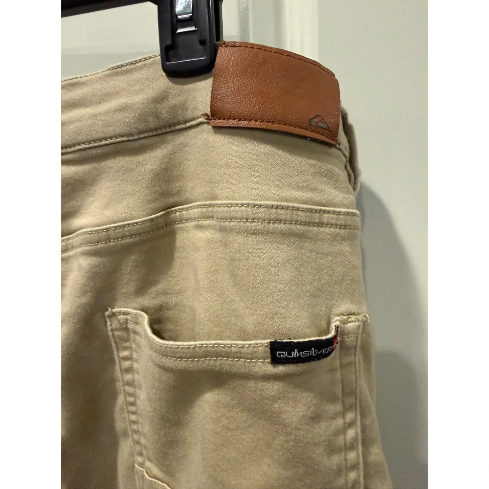 Quiksilver Mens Khaki Straight Leg 5-Pocket Chino Pants Size 34 Tan‎ RN169009